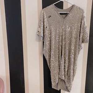 Religion brand new champagne sparkle rugged dress
